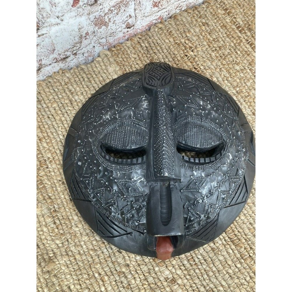 Vintage Carved Wood Ceremonial Gabon Face Mask Pier 1 Imports Ghana Collection